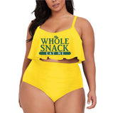 "Whole Snack" Plus Size 2 Piece Swimsuit