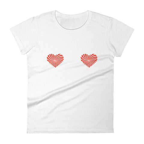 "Valentine Nipples" Women's short sleeve t-shirt